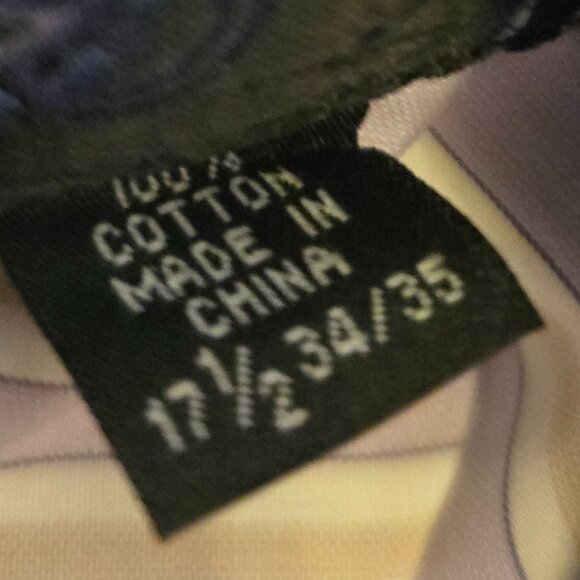 English Laundry Men's Shirt By Christopher Wicks Purple Stripped 17.5  34/35 - Picture 10 of 10